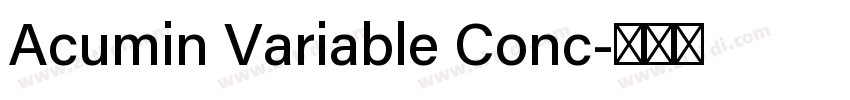 Acumin Variable Conc字体转换